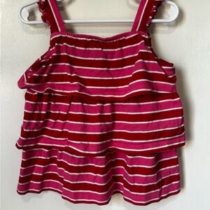 Hanna Andersson Red and White Striped Tank Top